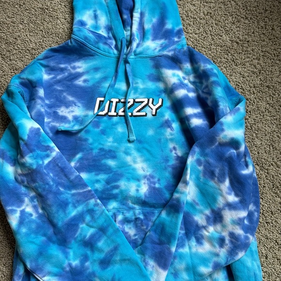 Dizzy Tana Mongeau Tie Dye Blue Hoodie - Picture 2 of 3